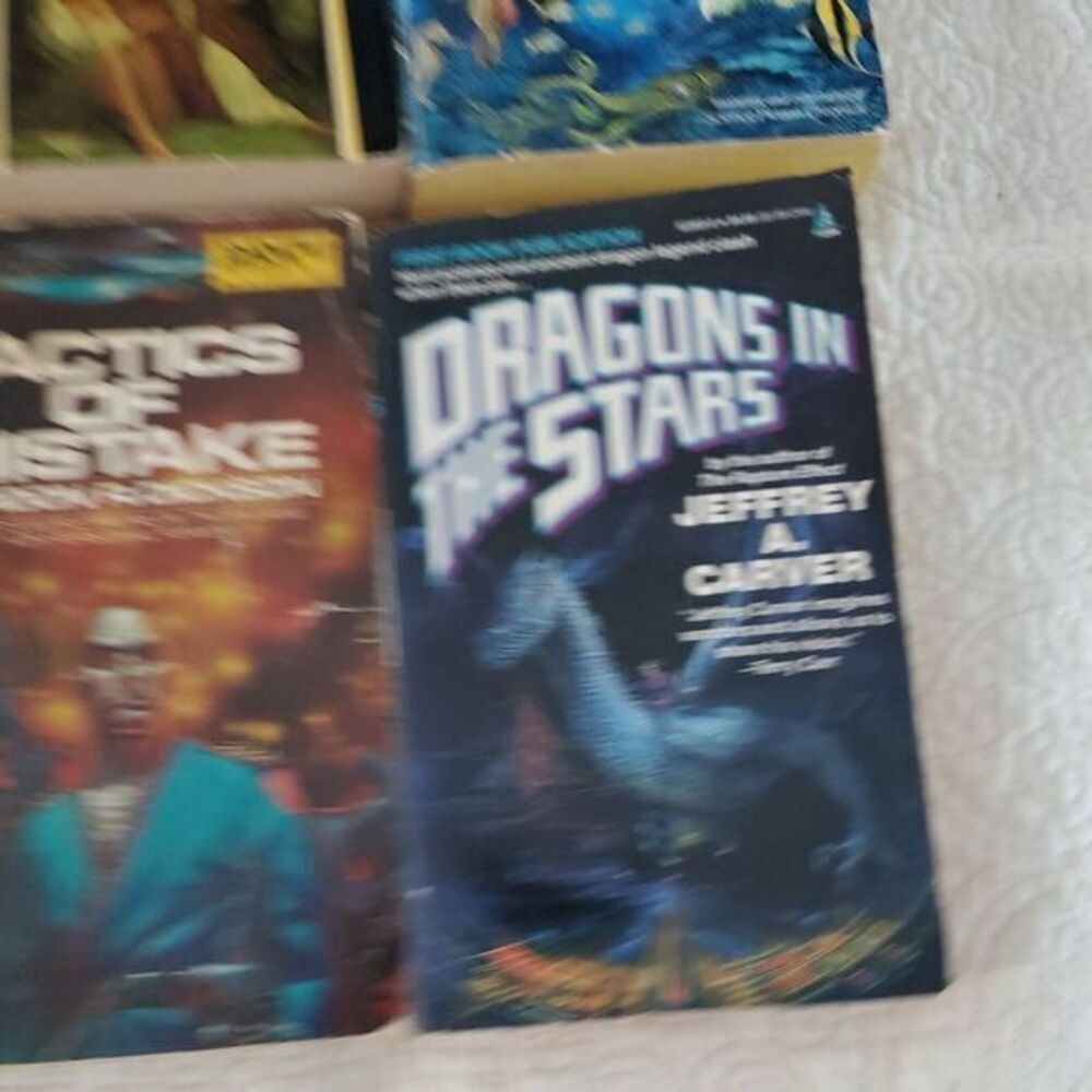 Science Fiction Lot of 9 Fantasy PB Vintage Books Cherryh, Anthony, Adept, Niven - Picture 2 of 8